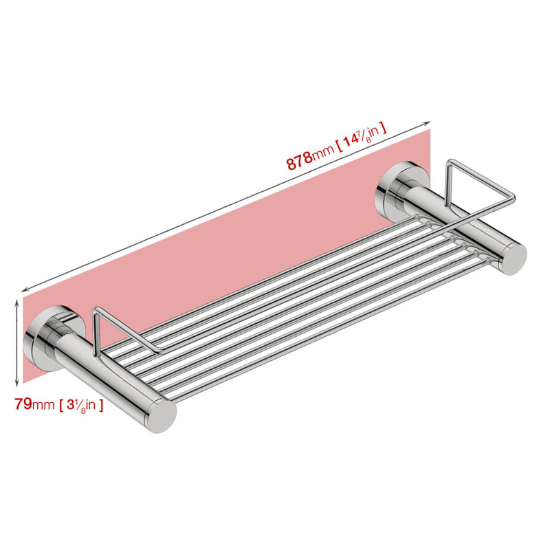 Wall Mounted Towel Rack, Polished Stainless Steel