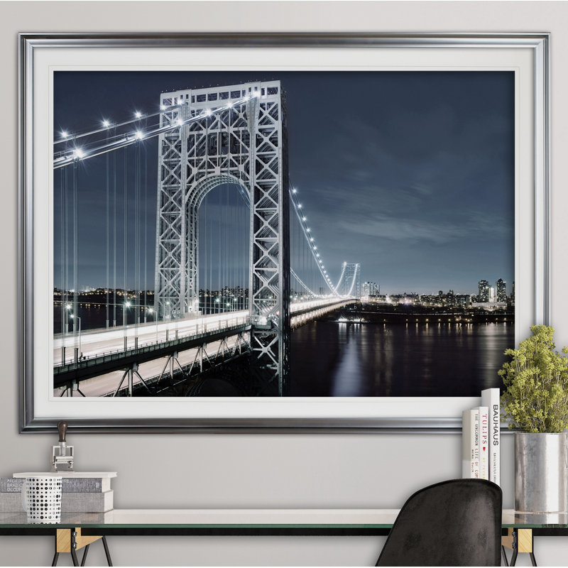 " NYC At Dusk ", Silver, 30" H x 40" W x 1.5"