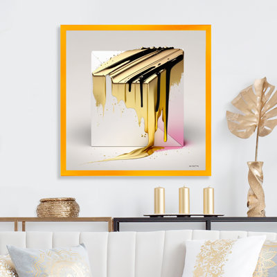 " Abstract Geode Shapes Gold "