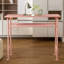 Table de salle à manger moderne de 40,15 pouces de hauteur pour 4 à 5 personnes Table de bar en métal à conception de tuyaux en métal pour la cuisine Bureau d'ordinateur rustique pour la maison et le bureau Table de patio étroite avec rangement à 2-780202026