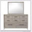 Grande commode contemporaine en bois d'hévéa massif 1 pièce avec huit tiroirs