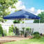 3x3m Pop Up Gazebo with Wheels, Outdoor Garden Party Tent Dark Blue-135726281