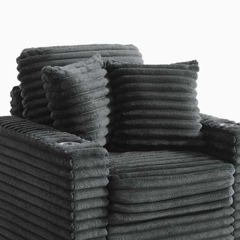 Upholstered Armchair, Dark Grey