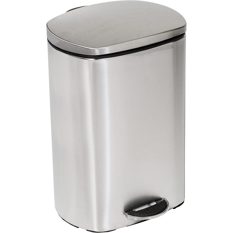Metal Step On Kitchen Trash Can - 3.2 Gallons