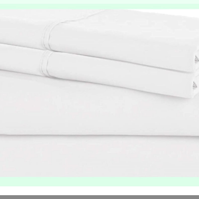 Cotton RV Bunk Sheets Set - White Solid, 28x75 Inch, Deep Pocket, 4 Piece