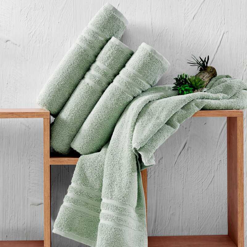 Ensemble de serviettes de bain 100% coton doux et moelleux de qualité supérieure Besednice, Vert