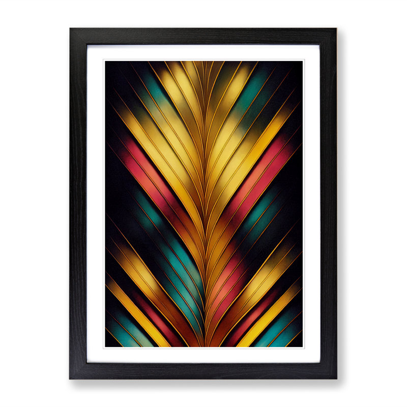 Deco Design Vol.4 - Single Picture Frame Print, 64cm H x 46cm W, Walnut Framed
