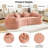 109.45" Curved Compression Sectional Sofa, No Assembly For Multiple Scenarios-893999260