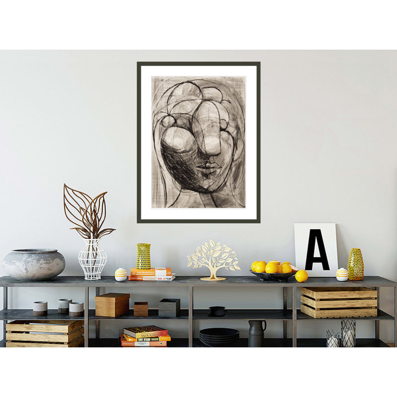 Tête de femme par Pablo Picasso, impression giclée sur cadre, H 41,5 po x l 31,7 po