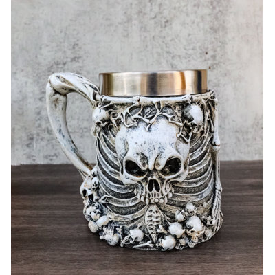 Gothic Skull Skeleton Bones Graveyard Large 19 oz Tankard Coffee Cup Mug