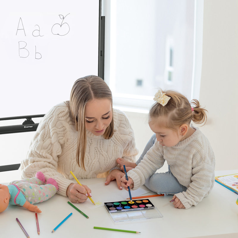 Wall Mounted Magnetic Whiteboard, 48''x36''