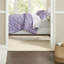 Ensemble de literie confortable en microfibre, confort floral toutes saisons mauve