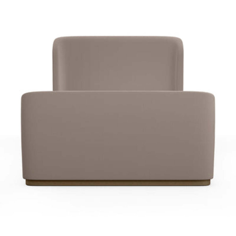 Barrow Upholstered Wingback Bed, King, Box Weave Linen Pumice, Weathered