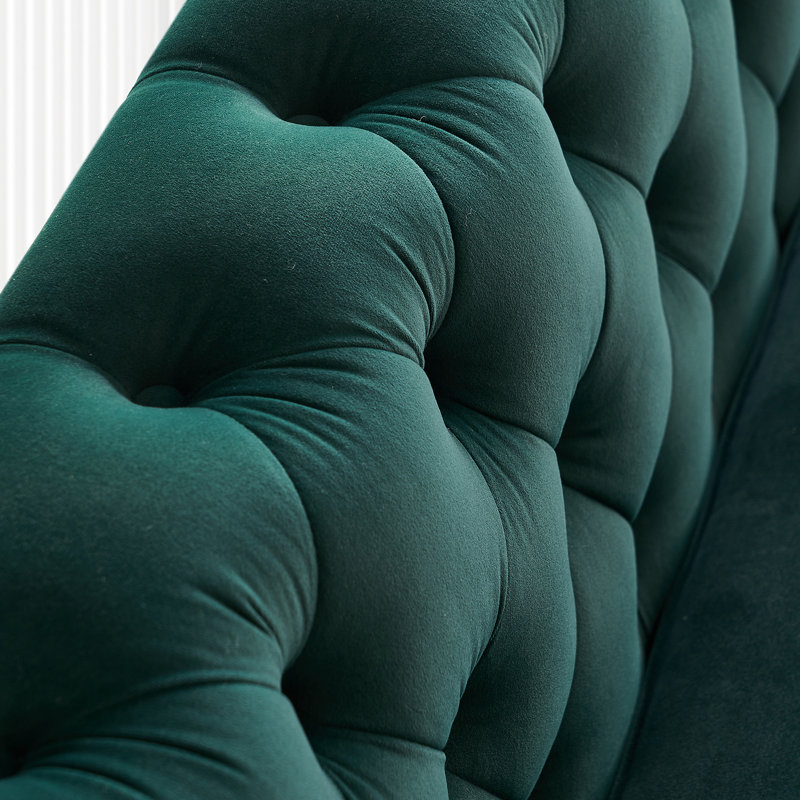 Vallene 87.4'' Velvet Sofa, Green