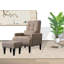 Fauteuil inclinable en tissu gris avec inclinaison réglable et compartiment de rangement pour salon