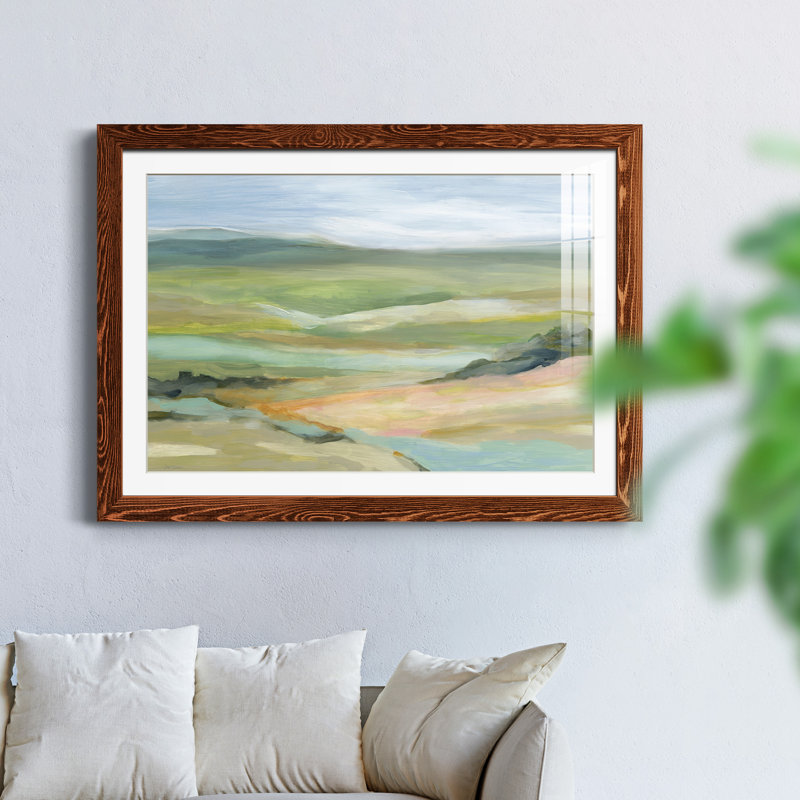 River Valley - peinture encadrée, H 37,5 po x l 27,5 po x P 1,5 po, Cadre en érable