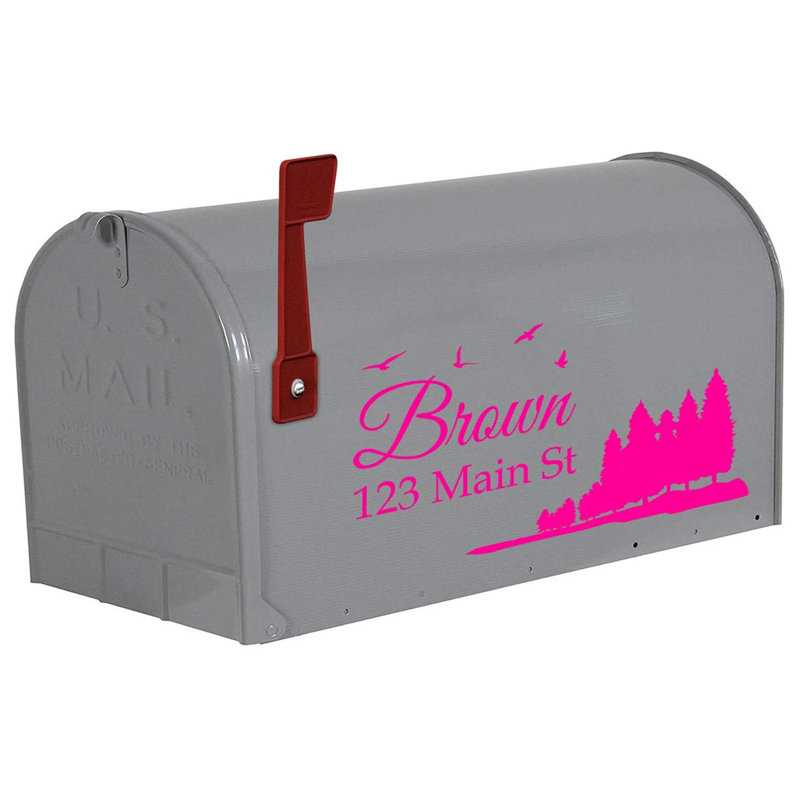 Autocollant de maison 6 po, Rose vif, Oui