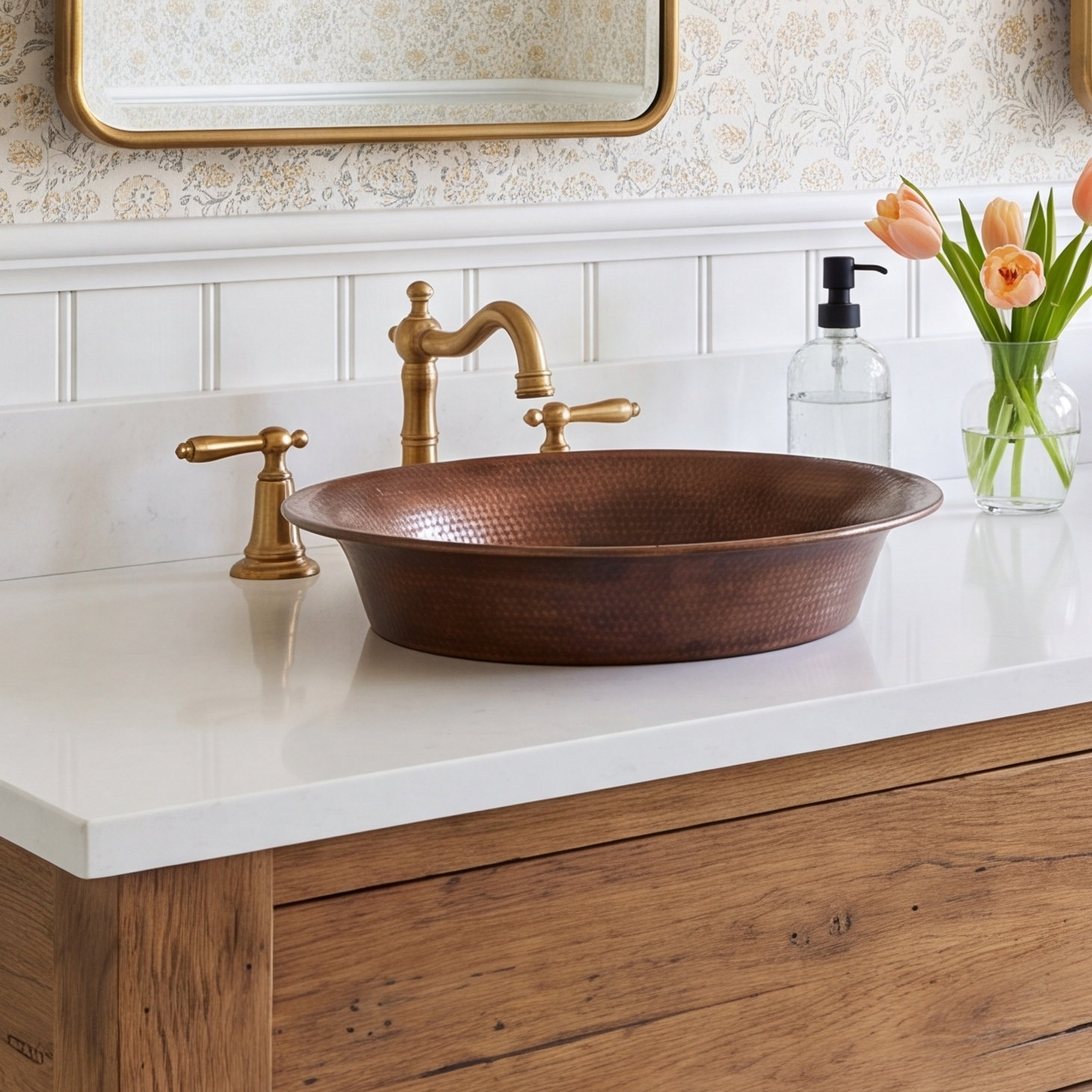 Maestro Copper Circular Vessel Sink