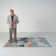 Tapis bleu / orange Camerynn