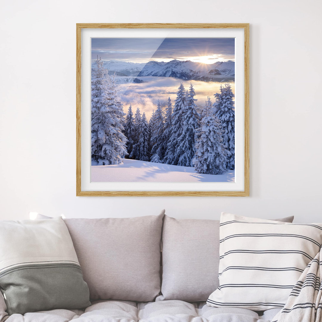 Gerahmtes Poster Blick auf die Hohen Tauern vom Kreuzkogel, Österreich