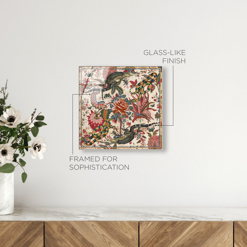 Timeless Alligator Canvas Animals Print by Oliver Gal, 31"H x 31"W, Silver Frame