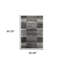 Tapis gris anthracite tissé à la machine à tisser à poil long 5 pi x 8 pi argent et gris