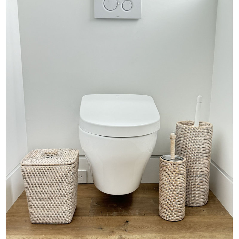 Porte-papier hygiénique sur pied Everard, Blanc
