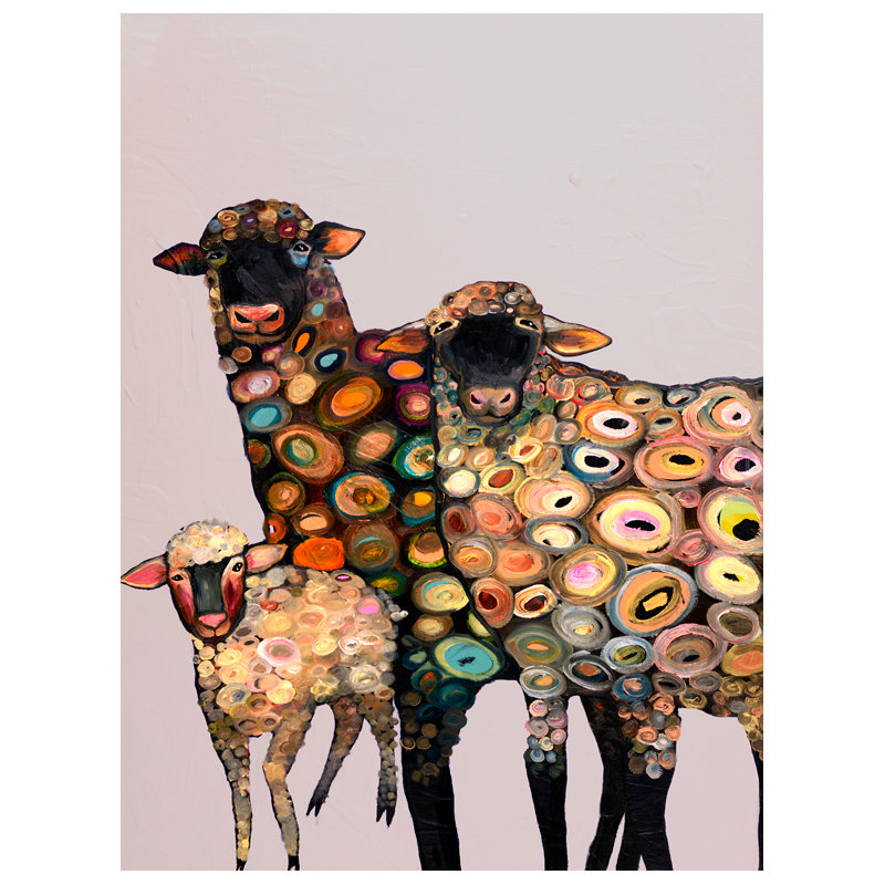 «Sheep», reproduction sur toile tendue, H 16 po x l 12 po