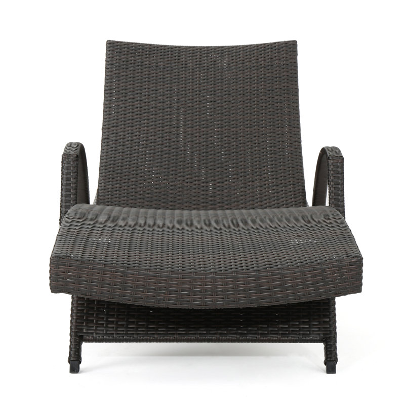 Chaise longue inclinable 79,25 po Billur, Brun, 1