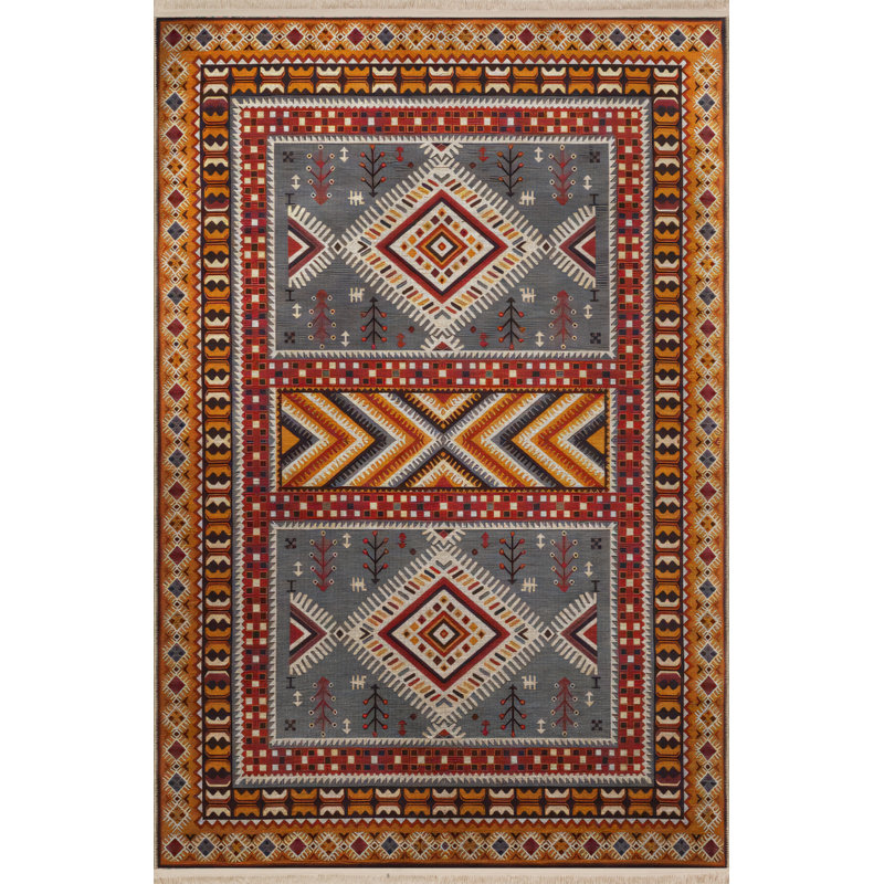 Tapis rectangulaire Wyette, Tapis de couloir 4 pi x 8 pi 3 po