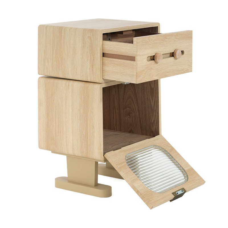 MDF Creative Rotatable Robot Storage Side Table