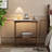 Narrow Slate Side Table With Storage Shelf