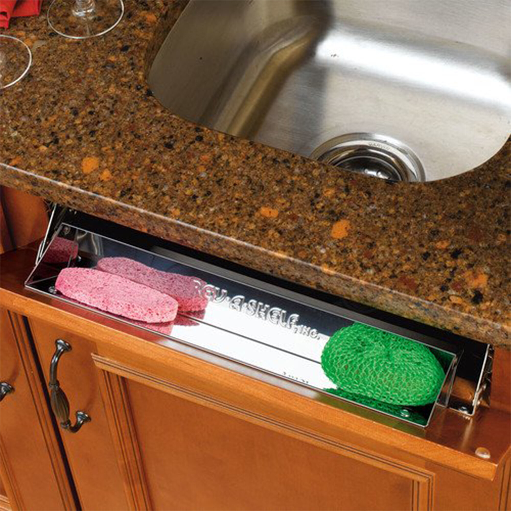 Rev-A-Shelf Stainless Steel Slim Tip-Out Sink Tray Organizer & Reviews