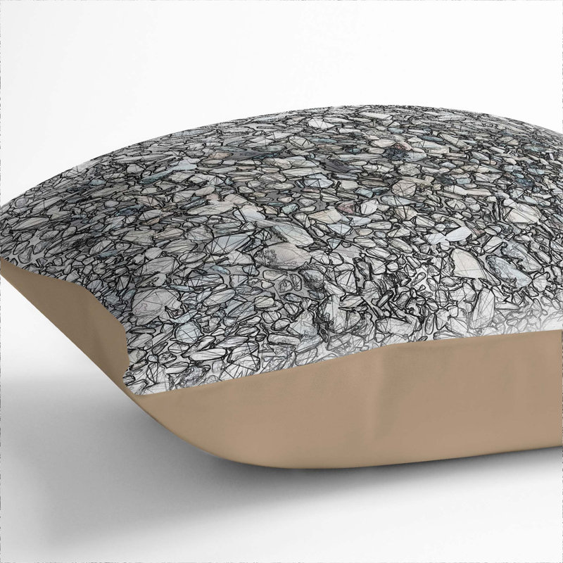 Square Cushion, 55cm H x 55cm W x 20cm D, Stone