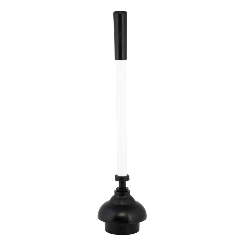 White Steel 2-in-1 Toilet Brush and Plunger Set with Holder
