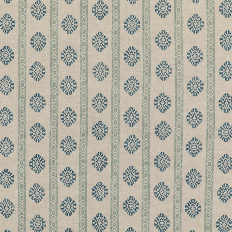 Coromandel Alma Linen Fabric, Aqua