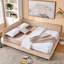 Lit de jour rembourré grand, tissu de velours rose, pour une décoration de chambre à coucher et de salon polyvalente, caractéristique stable-1368086001