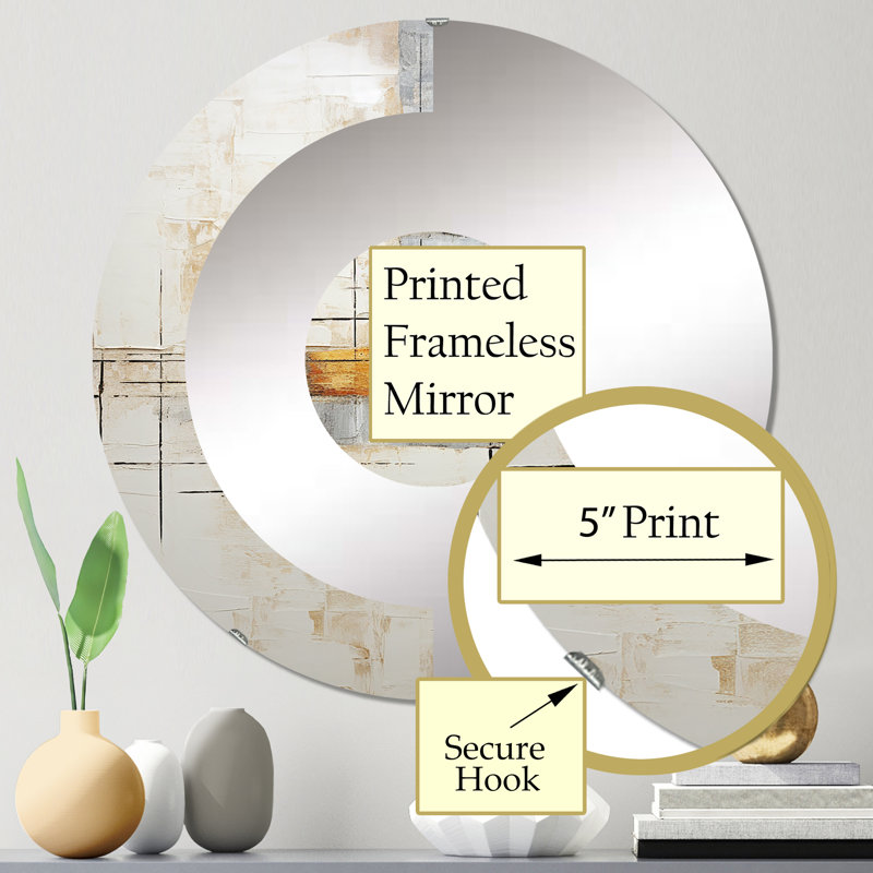 Eilidh - Miroir mural demi-cercle, 31,4 po x 31,4 po