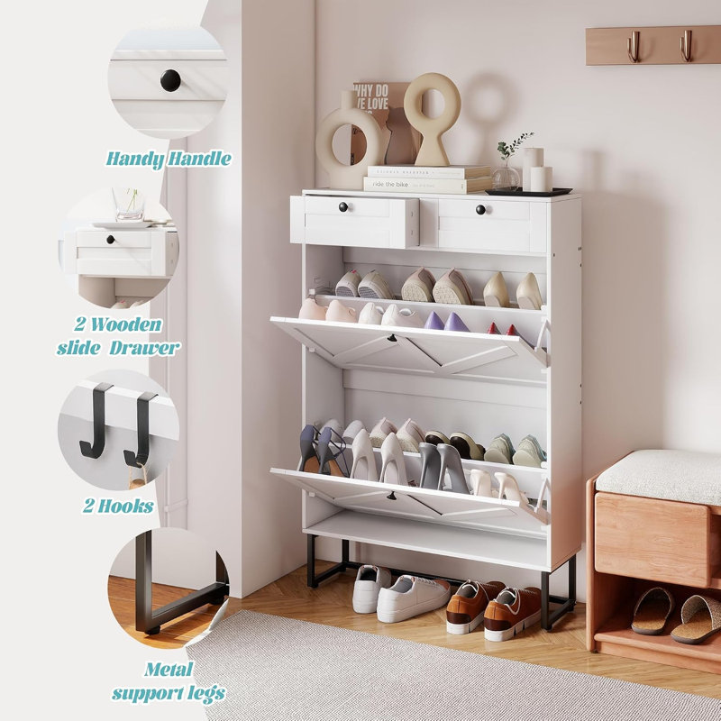 20 Pair Shoe Storage Cabinet