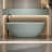 61'' Freestanding Bathtub Resin Stone Soaking Bathtub Solid Surface Modern Tubs With Overflow And Pop-Up Drain-120198467