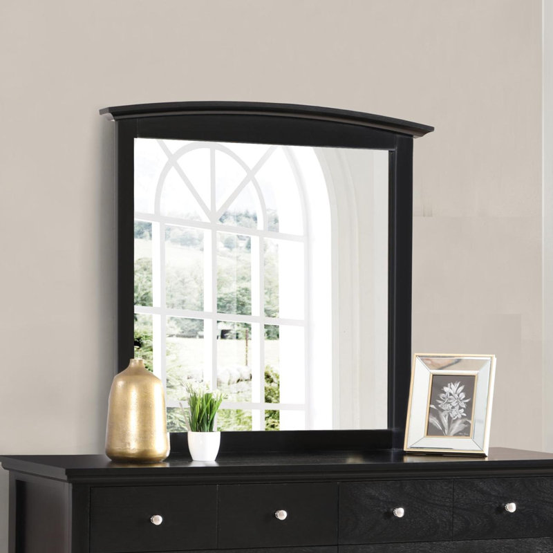 Miroir mural noir élégant et décontracté