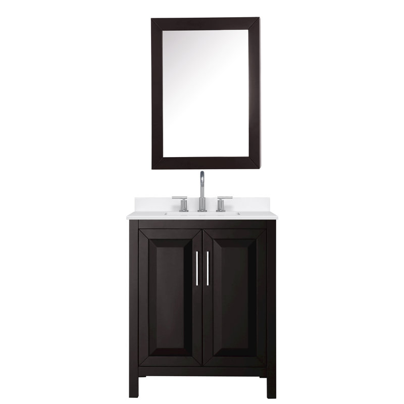 Daria 30'' W Vanity, Brown, Polished Chrome, Giotto Quartz