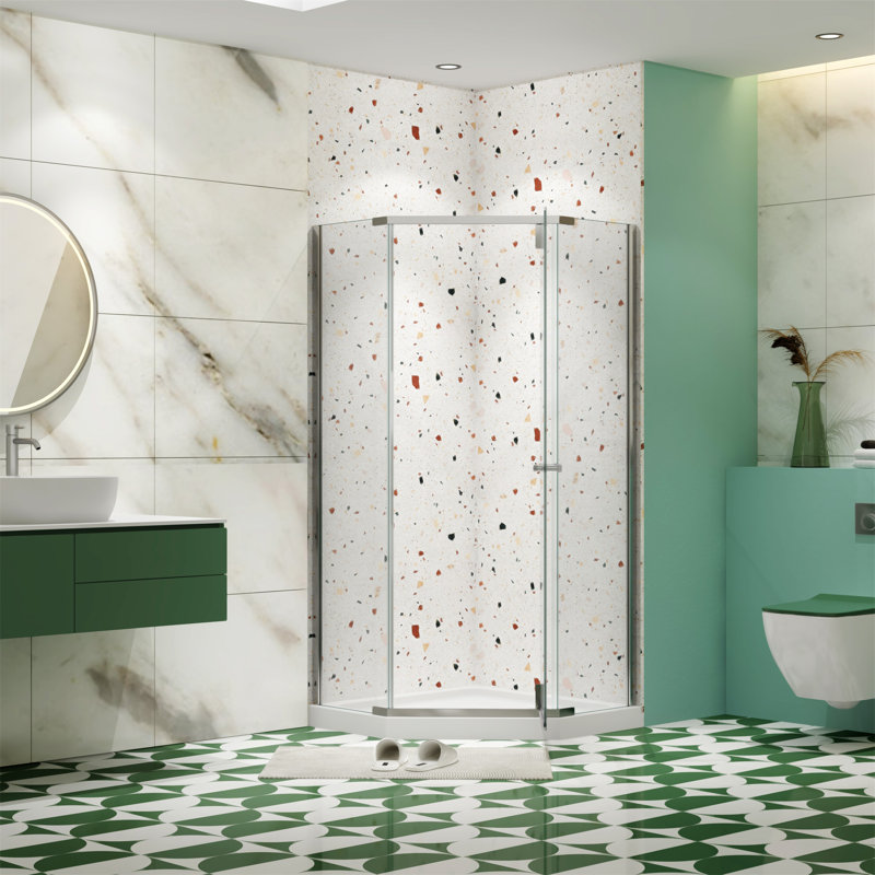 Porte de douche pivotante