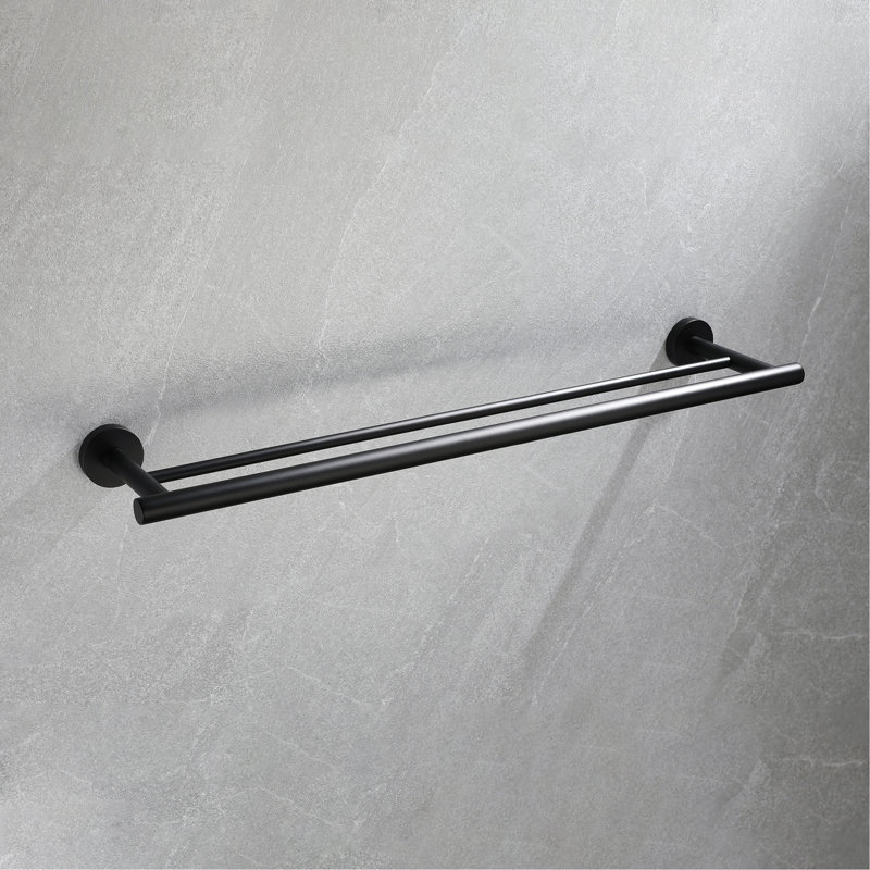 5 Piece Bathroom Towel Rack Set Wall Mount, Matte Black