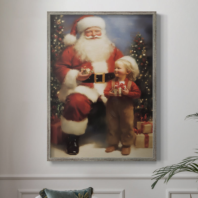 «Christmas Holiday Art», série 2-XCV III, reproduction encadrée - bois massif, H 21 po x l 17 po