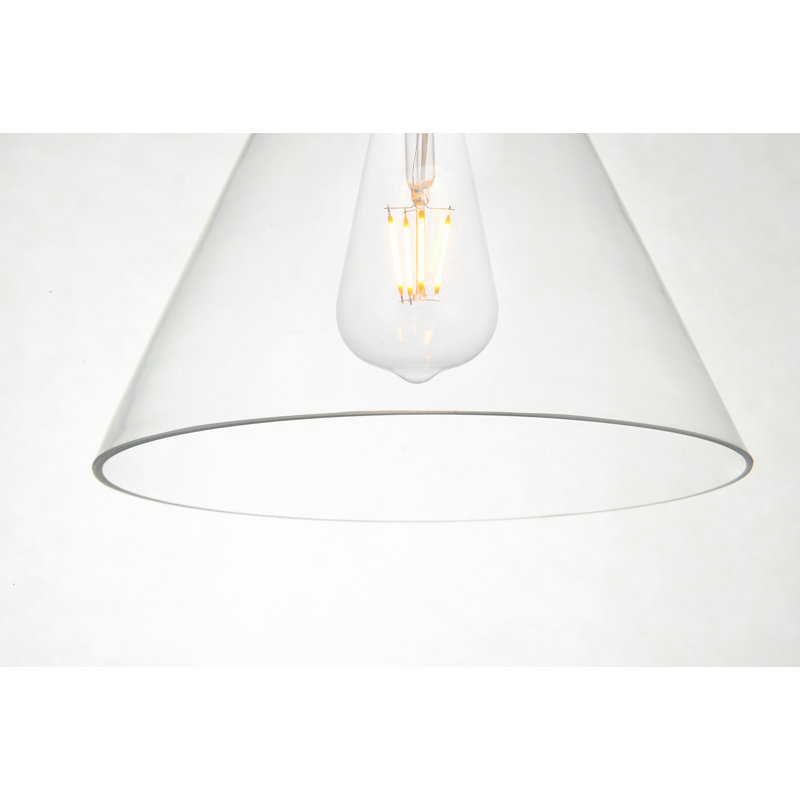 Luminaire suspendu à intensité variable 1 lumière Inola , Chrome