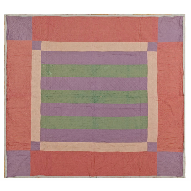 Antique Quilt America Multicolor 1900s Multicolor Rug