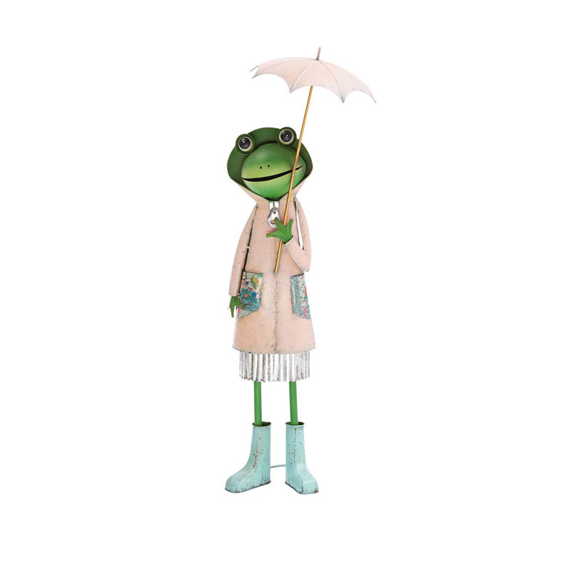 Statue de grenouille Leotilde, Rose
