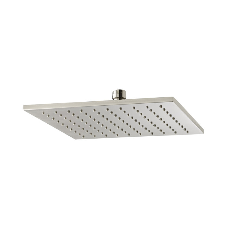 Contemporary Slim Square 10 Inch Showerhead, Brushed Nickel
