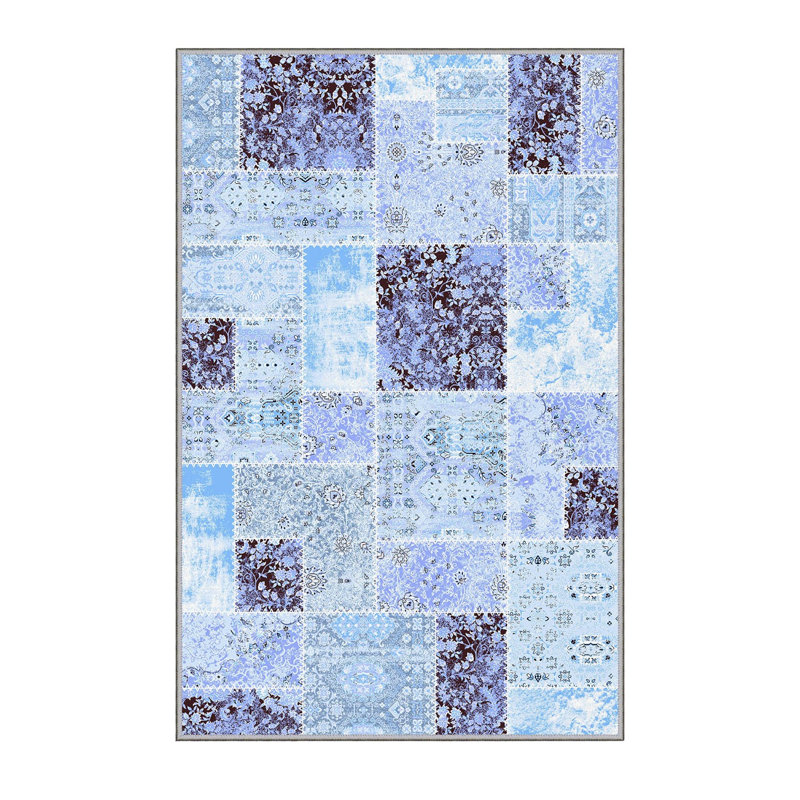 High-Quality 3D Printed Area Rug (2.6 x 4.0 ft), 100% Polyester, 0.3 in Pile Height | Antibacterial, Non-Slip PVC Felt Dot Underside | Machine Washable, Elegant Design for Living Room, Bedroom & Office